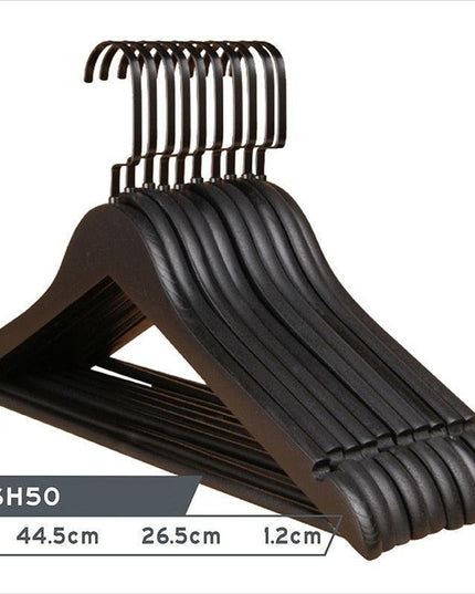 Premium Wide Wooden Hangers Set - 10 Luxurious Pieces for Your Closet