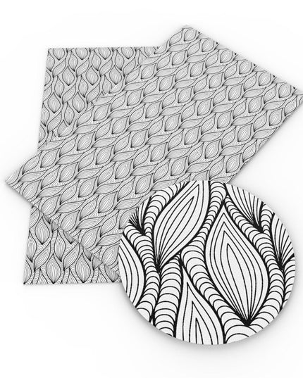 Elegant Monochrome Faux Leather Crafting Sheet for Creative DIY Endeavors