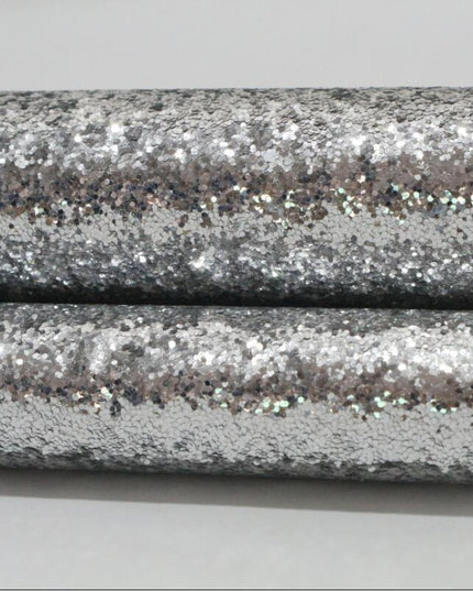 Sparkling Chunky Glitter Faux Leather Sheet - Ideal for Creative DIY Projects