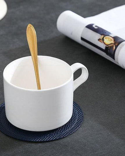 Elegant Leather Drink Coasters: Stylish Shield for Your Tabletop