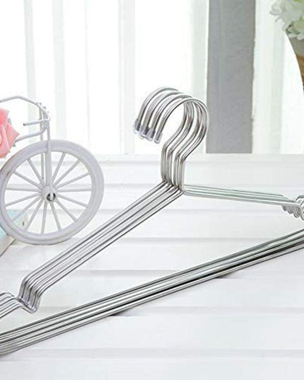 Deluxe Silver Stainless Steel Hanger Set - 20 Pack for Superior Closet Organization