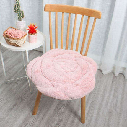 Elegant Japanese Rose Round Cushion with Soft PP Cotton Filling - Available in 55x55cm/45x45cm