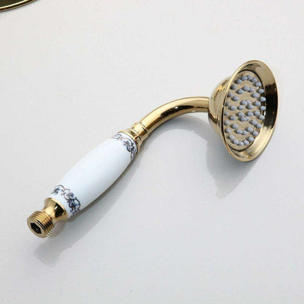 Luxurious Golden Opulence Brass Rainfall Shower Set