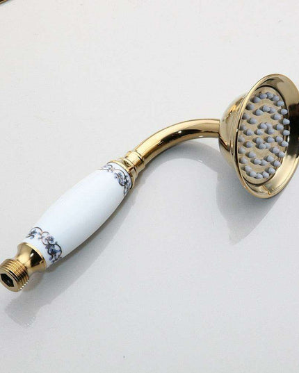 Luxurious Golden Opulence Brass Rainfall Shower Set