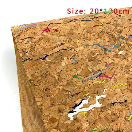 Printed Cork Leather Crafting Fabric - 20cm x 120cm for DIY Projects