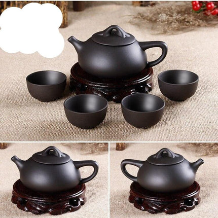 Elegant Yixing Dragon Purple Clay Tea Set - A Tribute to Traditional Kung Fu Tea Craftsmanship