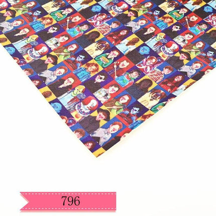 Halloween-Themed Cartoon Character Leatherette for DIY Crafting