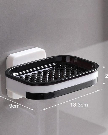 Double Layer Soap and Sponge Storage Shelf with Easy Installation and Draining Holder