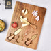 Exquisite Bamboo Cheese Board Set with Premium Knife Assortment