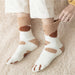 Cozy Animal Paw Print Women's Fleece Socks - Cute Kawaii Design for Warmth & Comfort