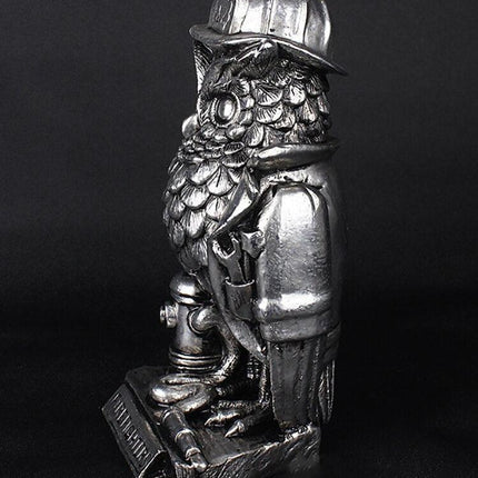 Elegant Electroplated Owl Figurine for Stylish Home Accents