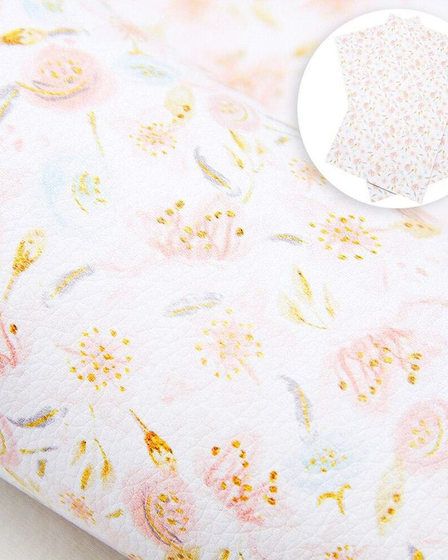 Floral Elegance Synthetic Leather Crafting Sheet