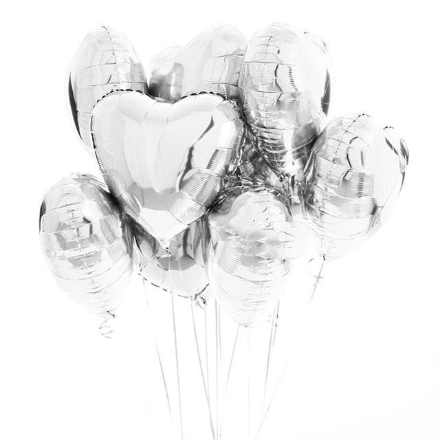 Rose Gold Heart Shaped Foil Balloons Set - Perfect for Special Occasions