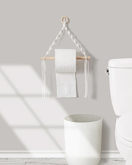 Handcrafted Bohemian Macrame Toilet Paper Holder - Unique Bathroom Decor Accessory