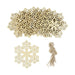 Festive Snowflake Wood Chip Ornaments - 10-Piece Set for Joyful Holiday Decorating