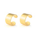 Stylish Gold Stainless Steel Fake Piercing Ear Cuffs for Men, Women, and Teens