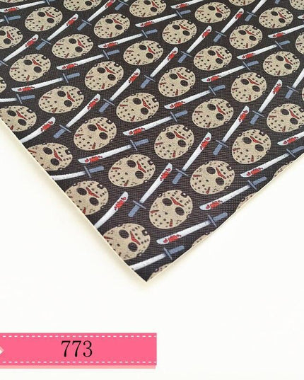 Halloween-Themed Cartoon Character Leatherette for DIY Crafting