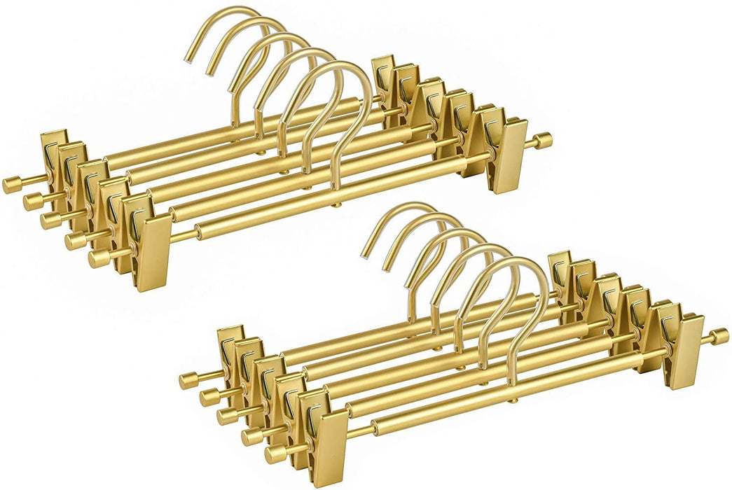 Rose Gold/Golden Aluminum Alloy Hangers Set for Heavy Clothing Organization