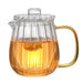 Heat Resistant Glass Teapot - Transparent Stripe Chinese Kung Fu Tea Set Ceremony