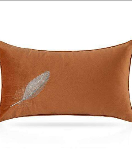 Modern Orange Geometric Stripe Cushion Cover - Inspired by Korean Aesthetics