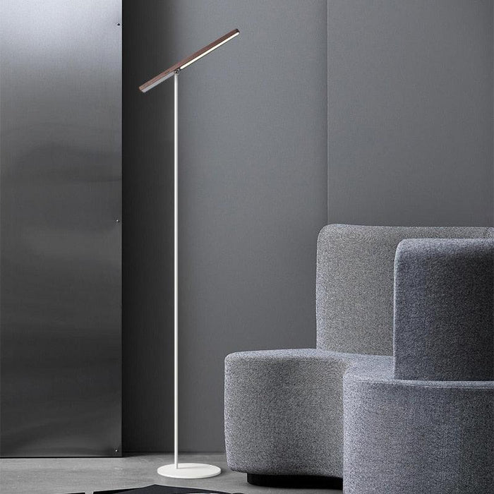 Modern LED Wooden Floor Lamp with Cordless Rechargeable Design