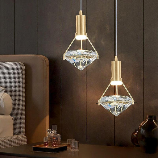 Nordic Crystal Series LED Pendant Lamp - Elegant Iron Chandelier