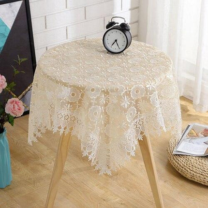 Sophisticated Lace Table Cover - Beautifully Embroidered Home Accent for Elegant Entertaining