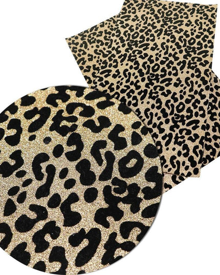 Chic Leopard Print Faux Leather Crafting Kit - Essential DIY Supplies