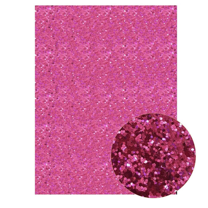 Chunky Pink Glitter Faux Leather Sheets - Creative Crafters' Essential