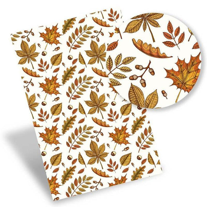 Autumn-Themed Eco-Conscious Faux Leather Crafting Kit for Creative Artisans