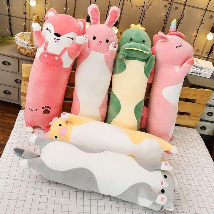 Enchanting Dino Unicorn Kitty Plush Sleep Cushion