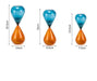Hourglass Sand Timer Set with Dual-Color Sand - 5/15/30/60 Minute Intervals