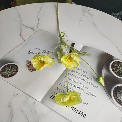 Lifelike Poppy Silk Floral Arrangement