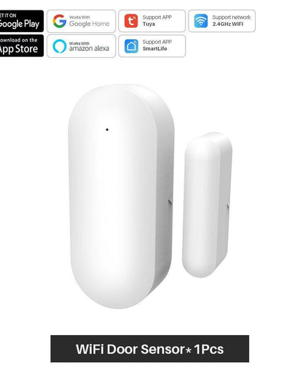 WiFi Door Sensor for Smart Homes - Voice Control Compatible with Alexa & Google Assistant