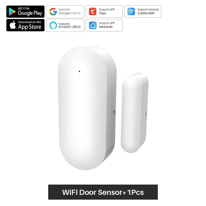 Smart WiFi Door Sensor for Smart Homes - Voice Control Compatible with Alexa & Google Assistant