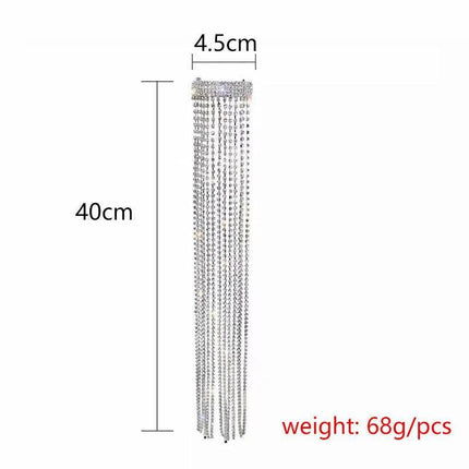 Crystal Elegance Tassel Hair Accessories for Luxe Celebrations