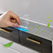 Elegant Gray and Green Wall-Mounted Storage Organizer with Versatile Functionality