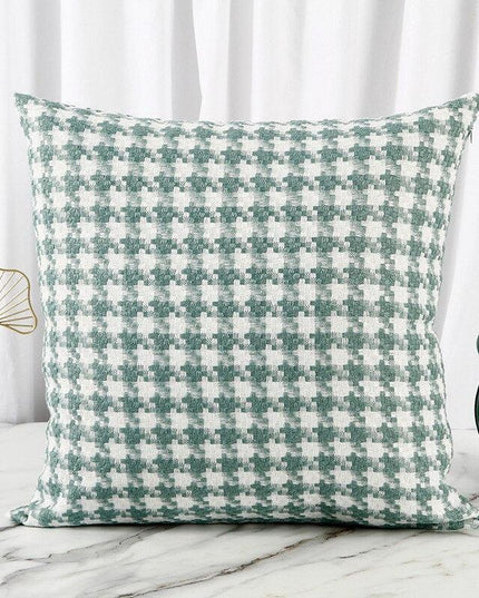 Chic Reversible Black and White Pillow Covers Featuring Houndstooth & Checkered Designs