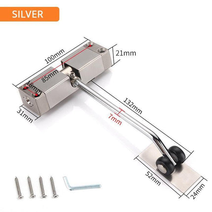 Versatile Adjustable Stainless Steel Door Closer for All Door Sizes