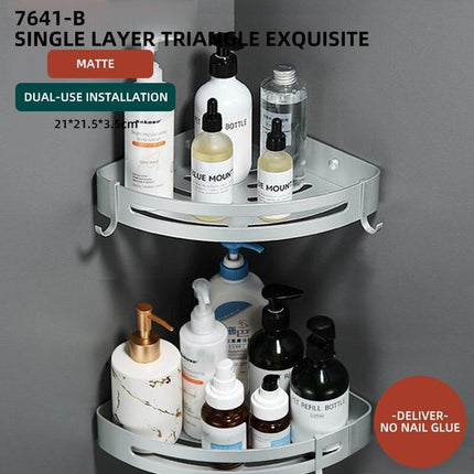 Stylish Wall-Mounted Bathroom Organizer in Premium Space Aluminum: A Luxurious Storage Solution