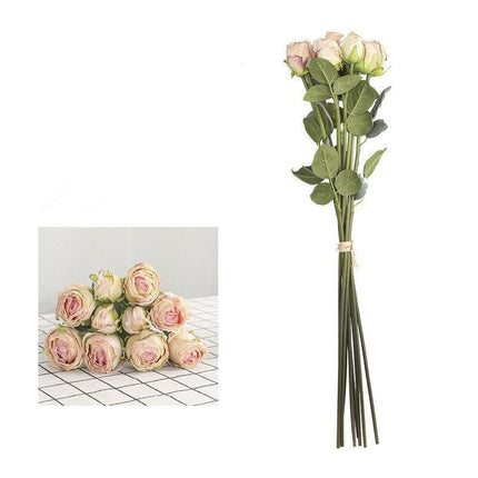 Opulent Silk Rose Bouquet: Stunning Botanica Florals for Elegant Home Accents