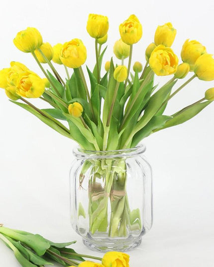 Luxe Artificial Tulip Display - Stunning 40CM Faux Floral Arrangement for Elegant Home Accents