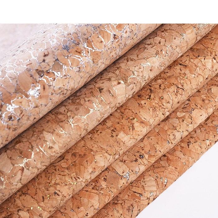 Crafting Essentials Bundle: Natural Cork & Faux Leather DIY Fabric Kit - Various Size Choices