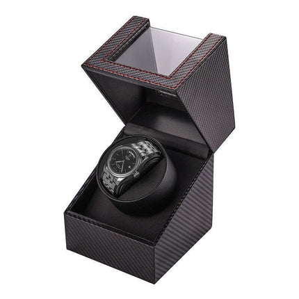 Luxury Carbon Fiber Single Watch Winder for Precision Timekeeping