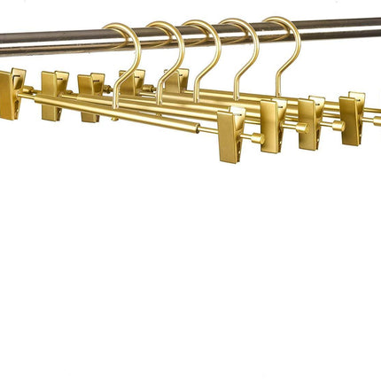 Chic Rose Gold and Golden Aluminum Heavy-Duty Hangers for Stylish Closet Organization