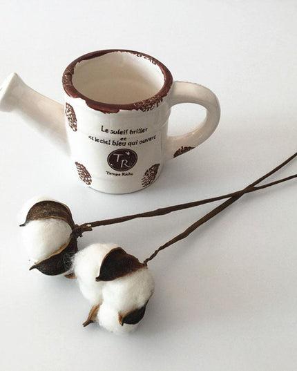 Charming White Cotton Floral Branches Set - Perfect for Rustic Farmhouse Decor