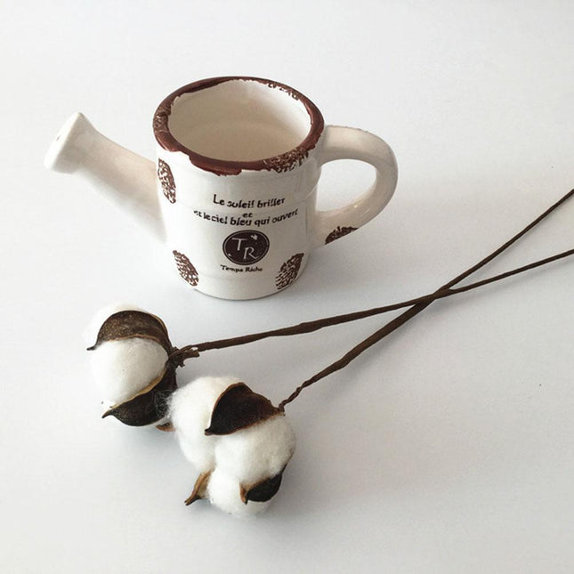 Charming White Cotton Floral Branches Set - Perfect for Rustic Farmhouse Decor