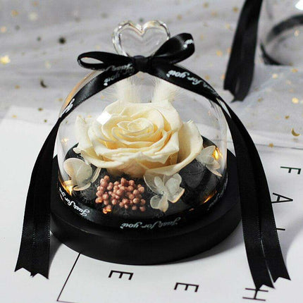 Timeless Romance: Preserved Rose in Glass Dome - A Cherished Token of Everlasting Love