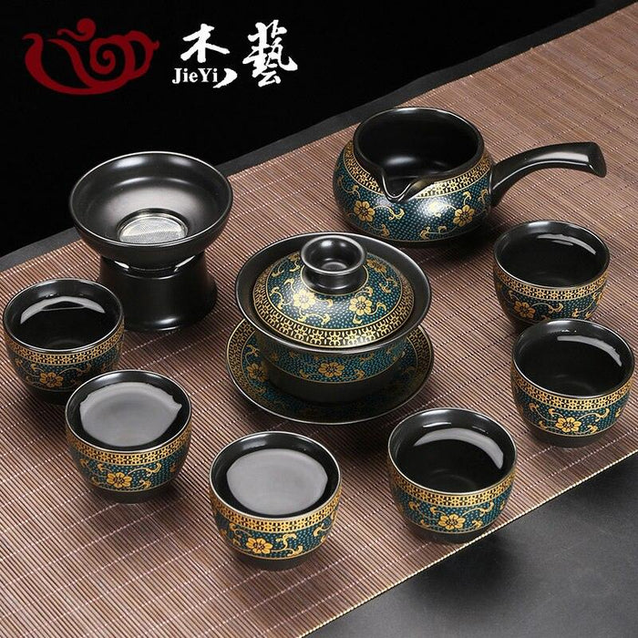 Elevate Your Tea Time with the Deluxe Ceramic Kung Fu Tea Set