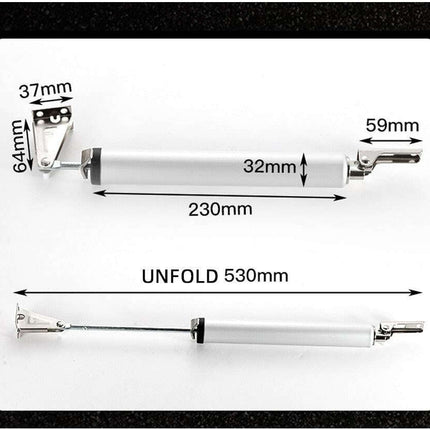 Pneumatic Automatic Door Closer - Adjustable, Silent, and Durable Aluminum Design